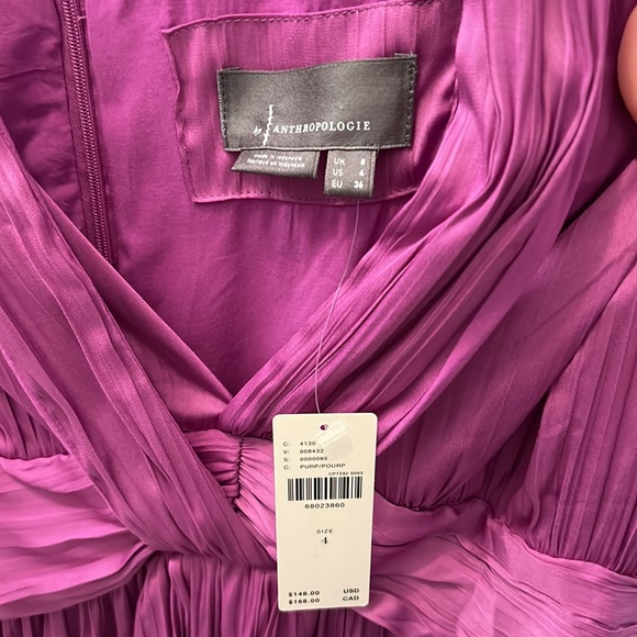 Anthropologie flowy purple dress - Picture 4 of 5
